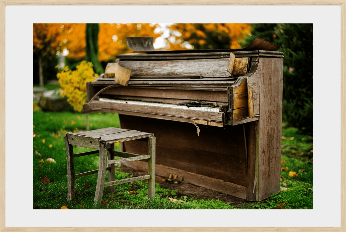 DATU 00_33 photographic print shown in a Natural Premium Oak frame with a white mat.