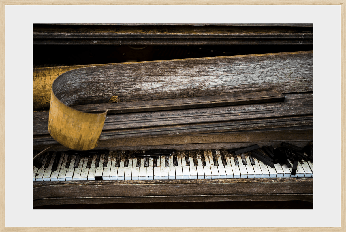 DATU 00_34 photographic print shown in a Natural Premium Oak frame with a white mat.