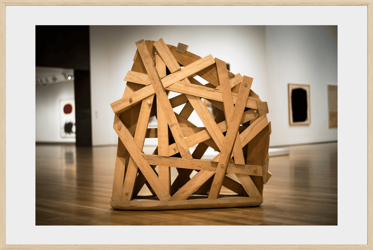 DATU 00_38 photographic print shown in a Natural Premium Oak frame with a white mat.