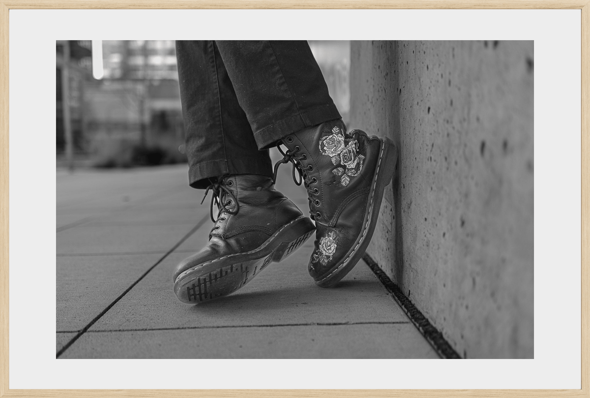 DATU 00_40 photographic print shown in a Natural Premium Oak frame with a white mat.
