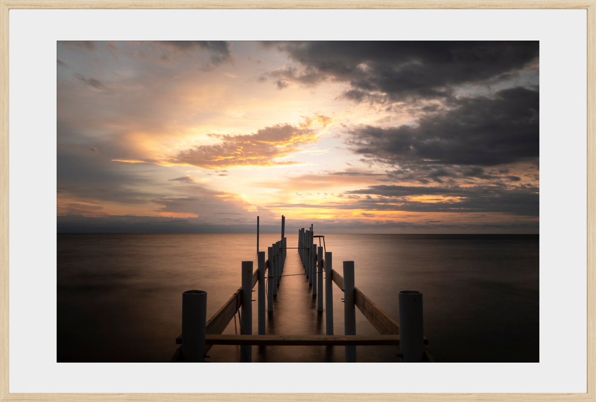 DATU 00_07 photographic print shown in a Natural Premium Oak frame with a white mat.