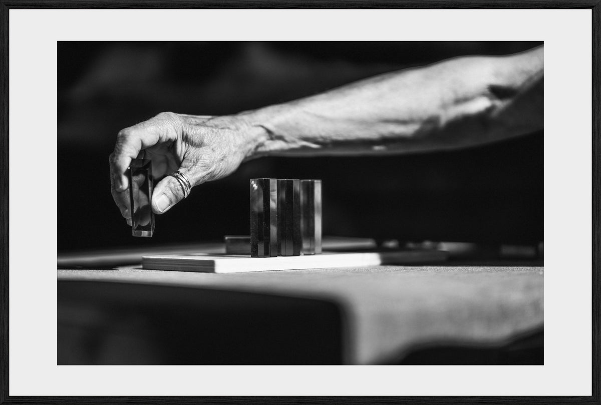 DATU 00_10 photographic print shown in a Black Premium Oak frame with a white mat.