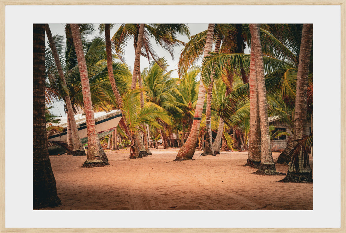 DATU 00_13 photographic print shown in a Natural Premium Oak frame with a white mat.