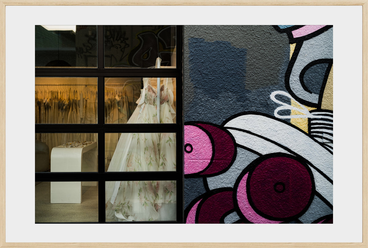 DATU 00_22 photographic print shown in a Natural Premium Oak frame with a white mat.