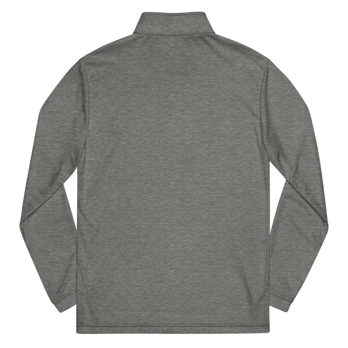 DATU Adidas Quarter-Zip Pullover — Light Tones — Black Heather, back view #color_black heather