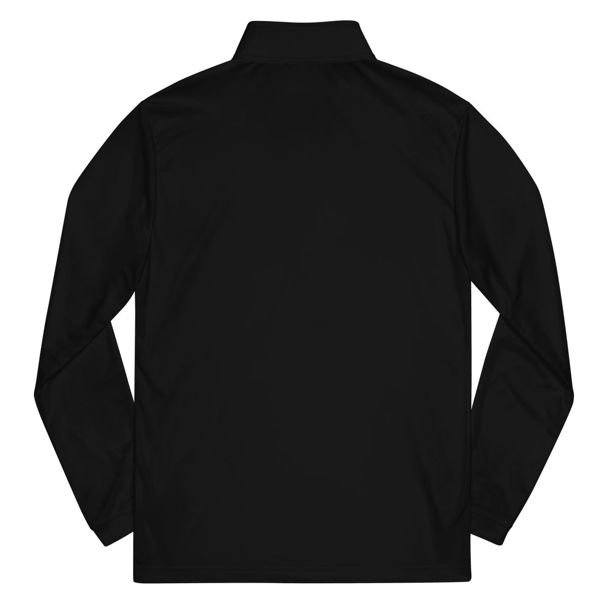 DATU Adidas Quarter-Zip Pullover — Wordmark — Black, back view #color_black