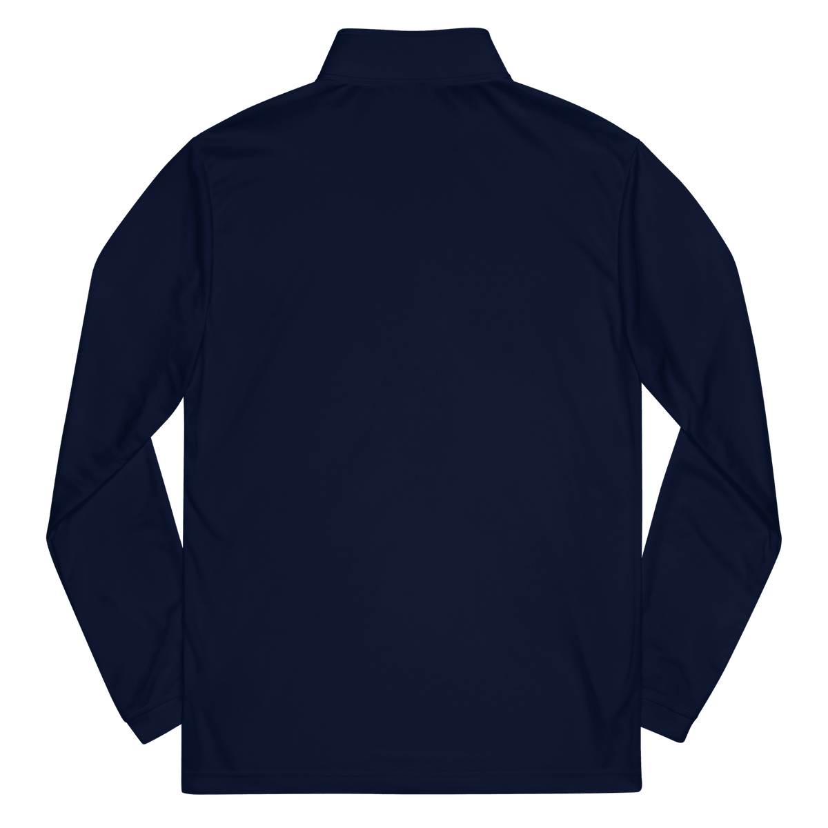 DATU Adidas Quarter-Zip Pullover — Wordmark — Collegiate Navy, back view #color_collegiate navy