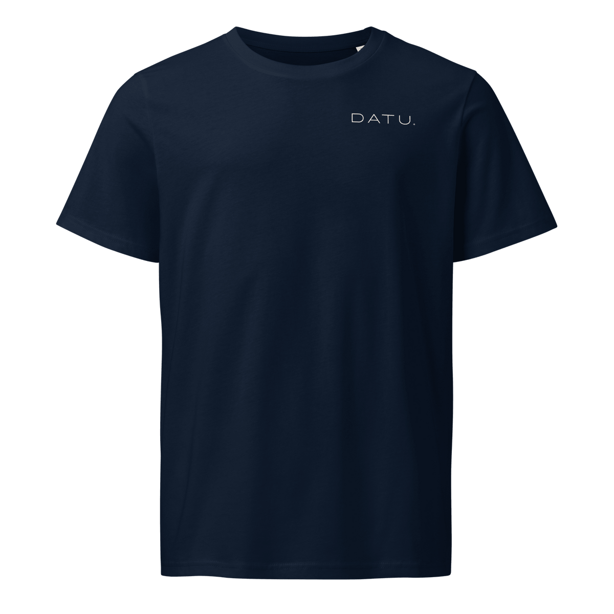 DATU Backprint Organic Tee — French Navy, front view #color_french navy