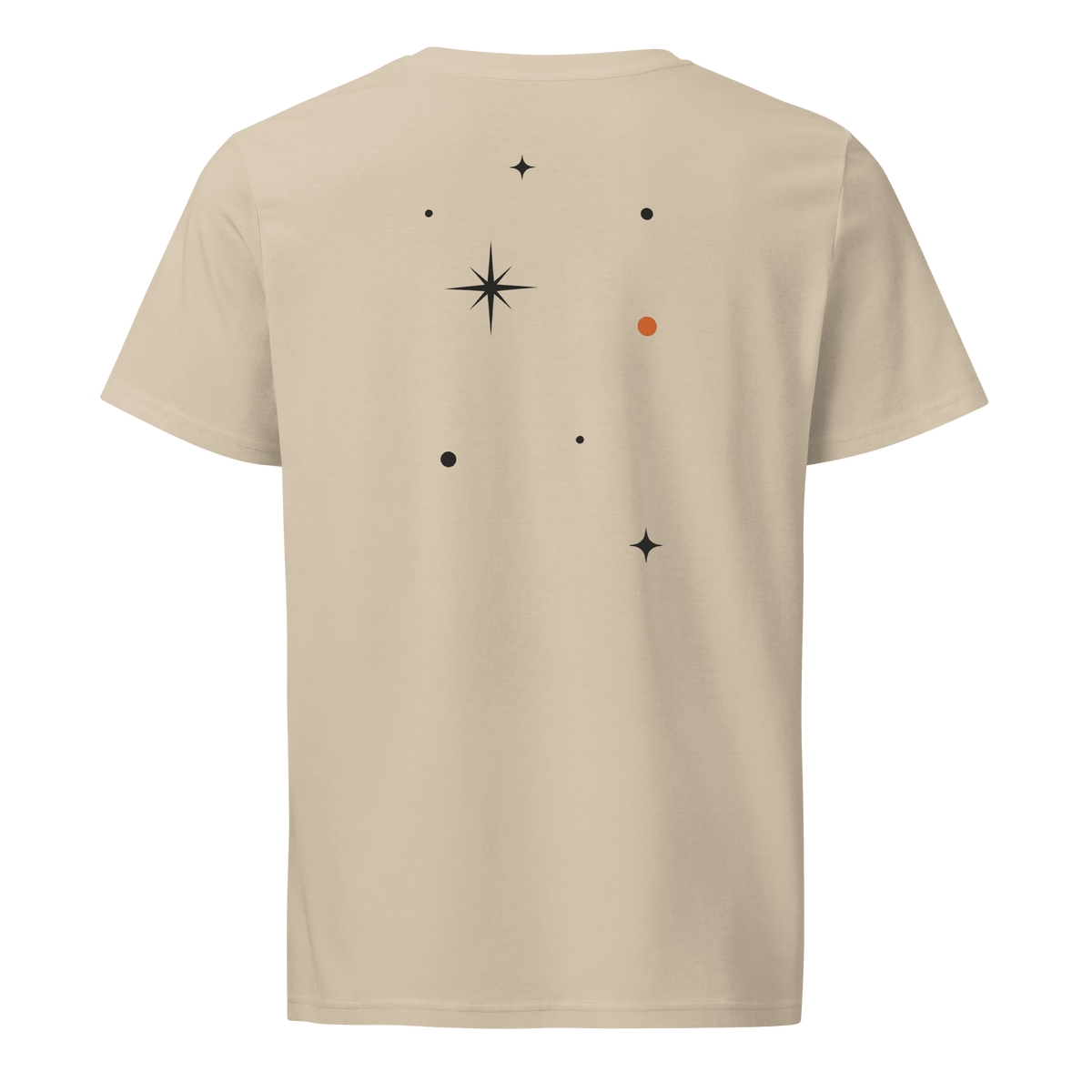 DATU Celestial Organic Tee — Desert Dust, back view #color_desert dust