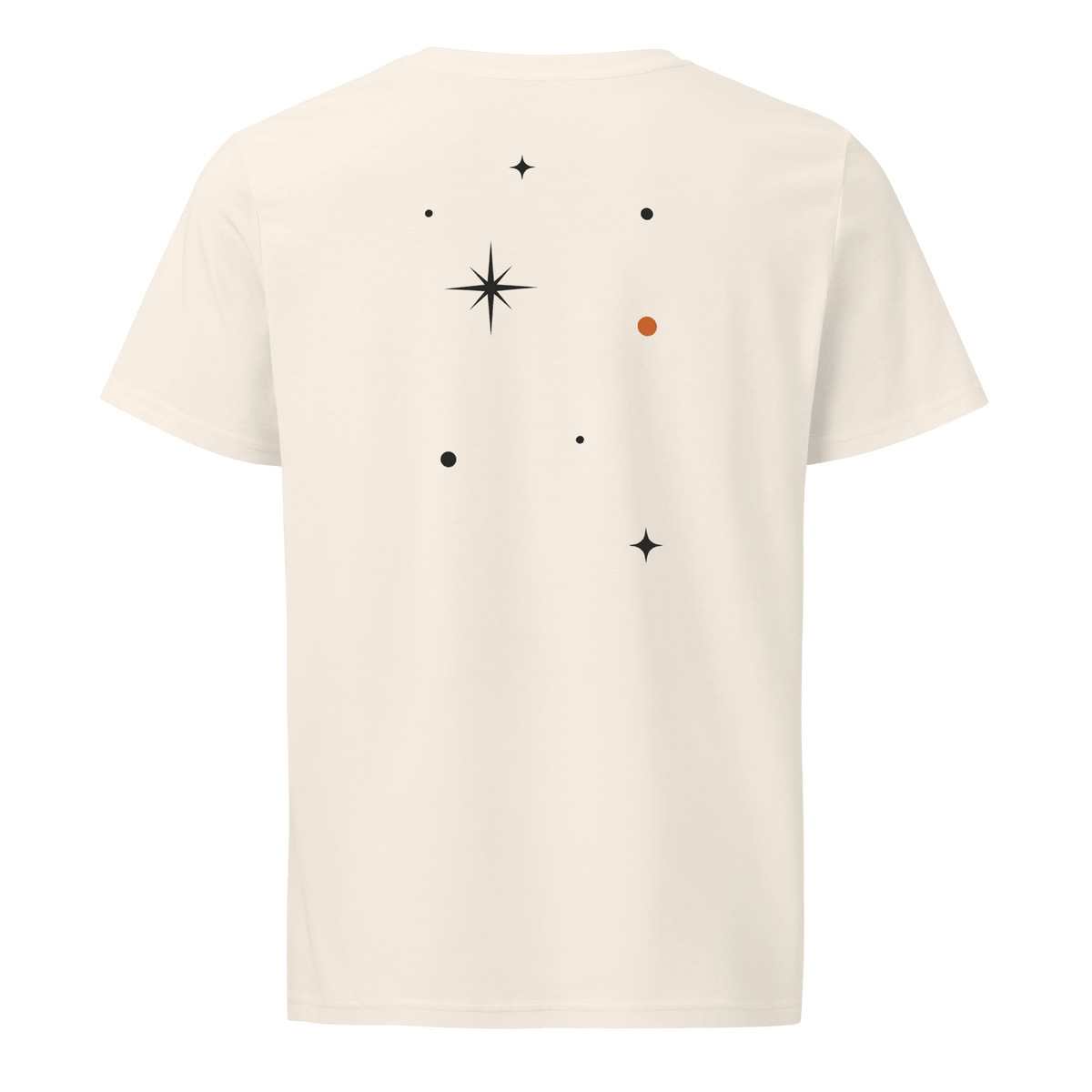 DATU Celestial Organic Tee — Vintage White, back view #color_vintage white