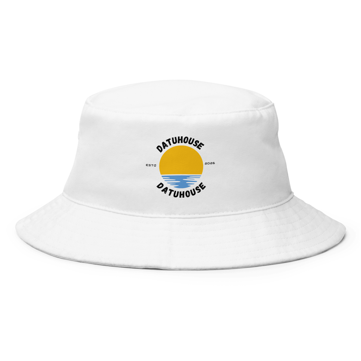 DATU Sunrise Bucket Hat — White, front view #color_white