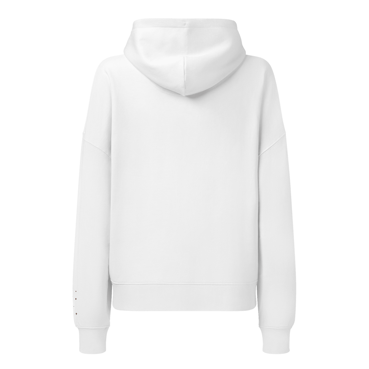 DATU Women’s Portal Organic Hoodie — White, back view #color_white