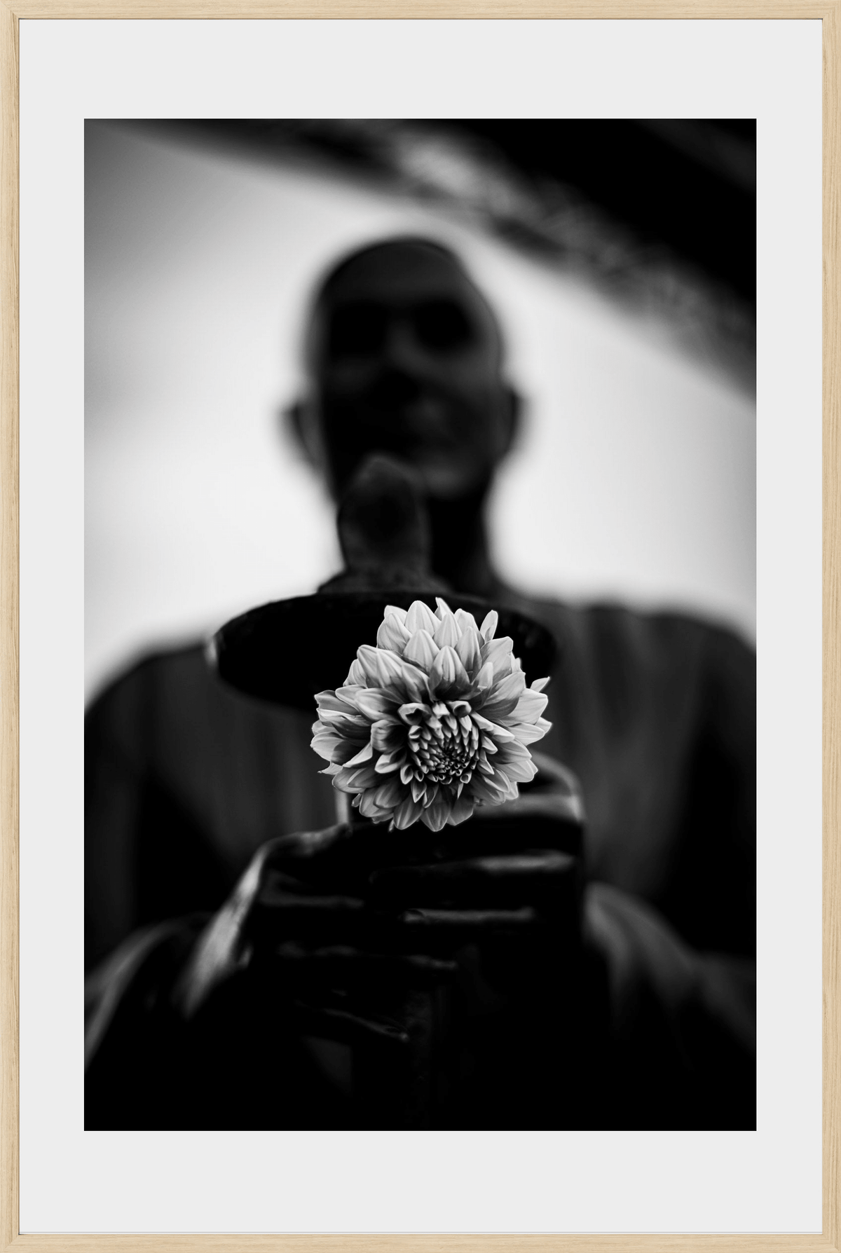 DATU 00_26 photographic print shown in a Natural Premium Oak frame with a white mat.
