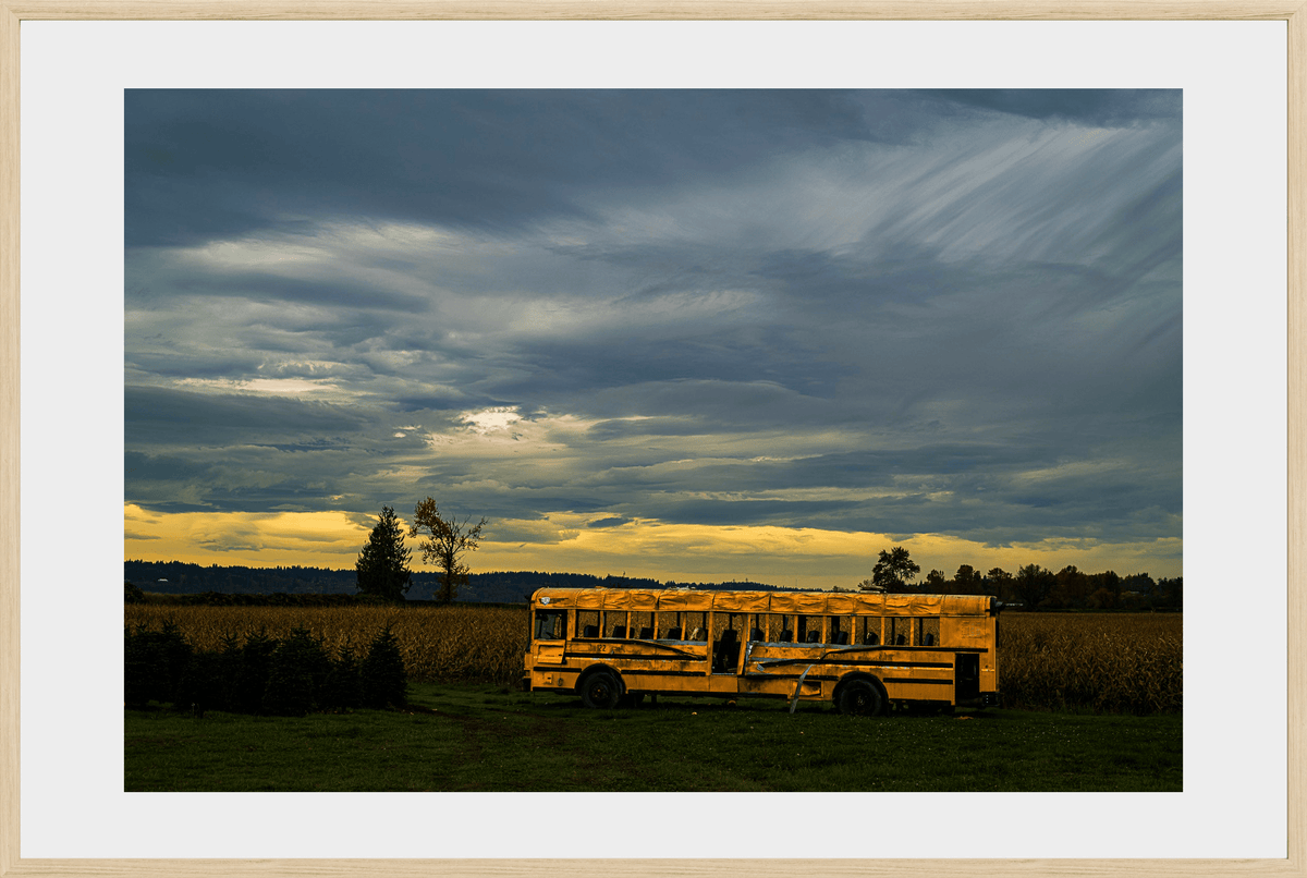 DATU 00_31 photographic print shown in a Natural Premium Oak frame with a white mat.