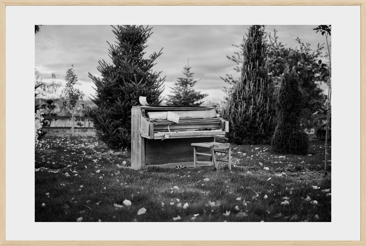 DATU 00_32 photographic print shown in a Natural Premium Oak frame with a white mat.