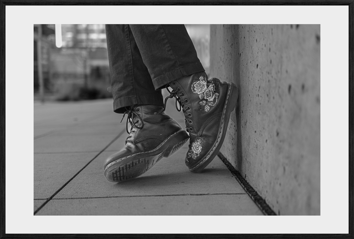 DATU 00_40 photographic print shown in a Black Premium Oak frame with a white mat.