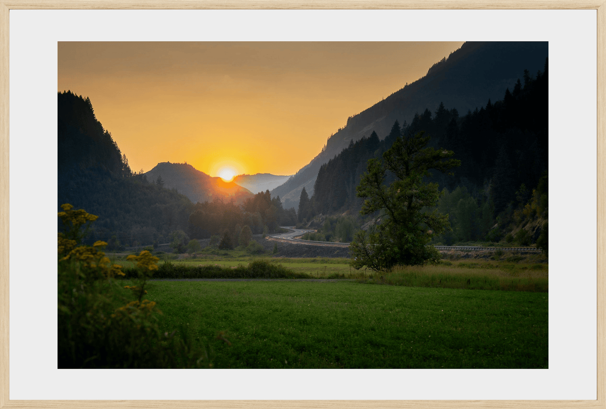 DATU 00_42 photographic print shown in a Natural Premium Oak frame with a white mat.