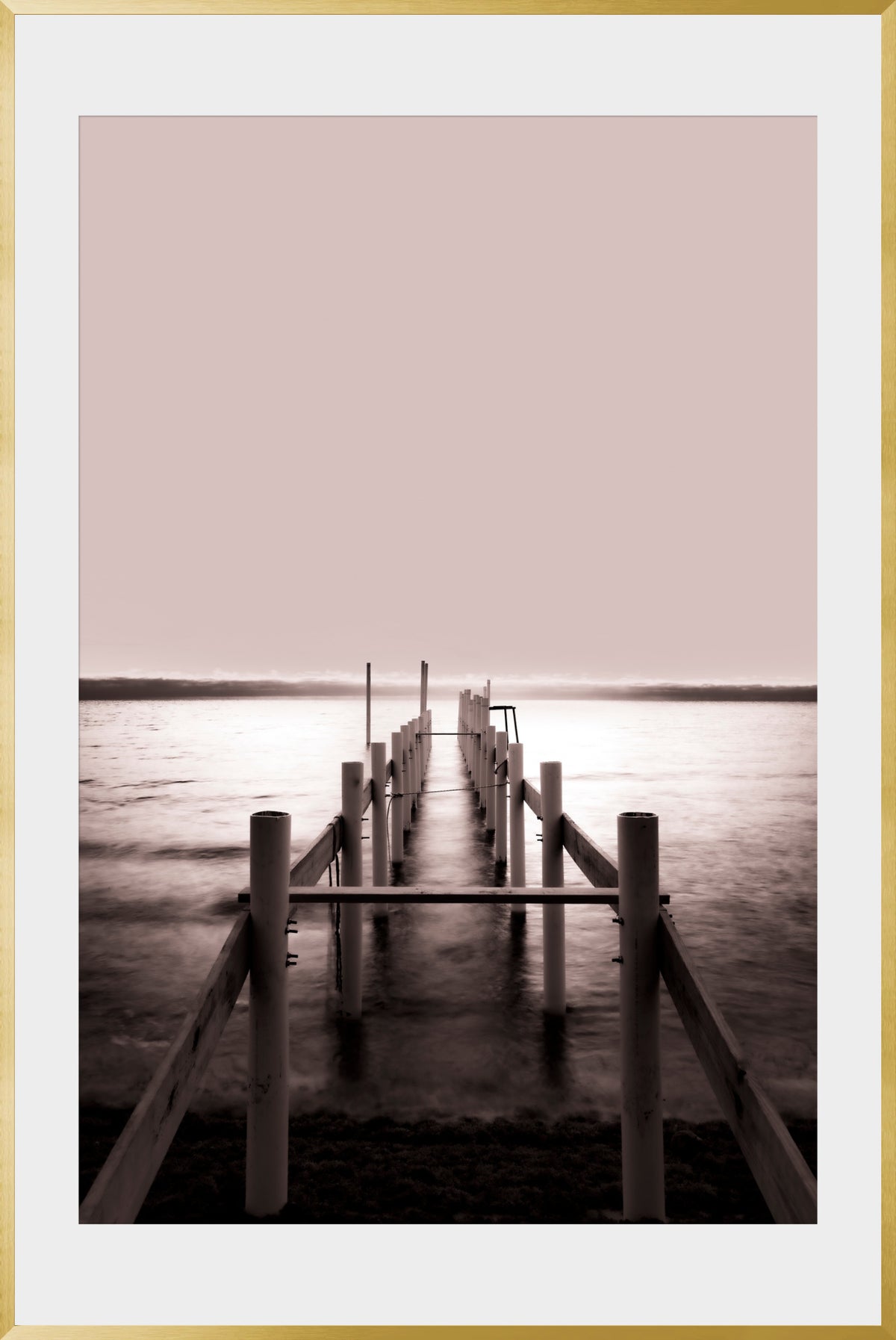 DATU 00_02 photographic print shown in a Gold Premium Metal frame with a white mat.