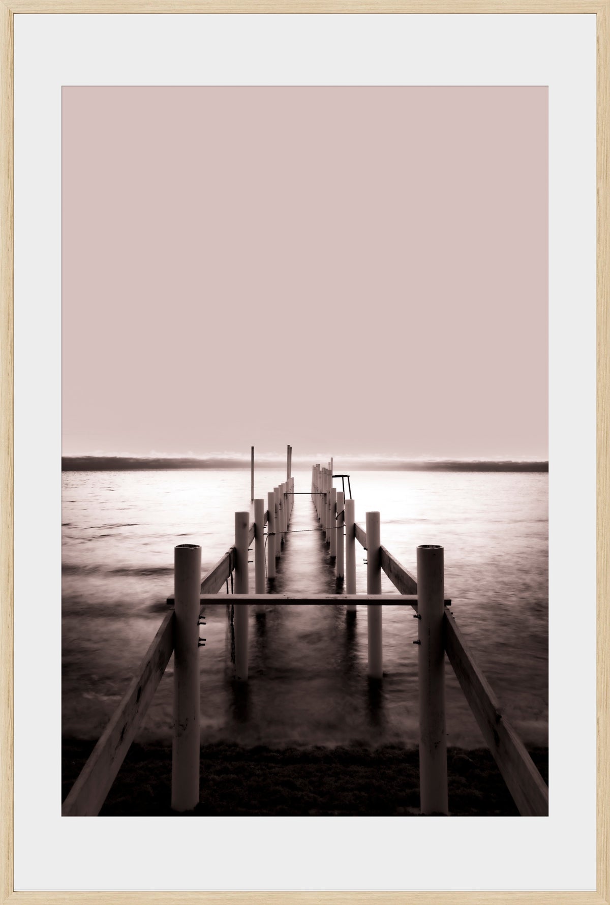 DATU 00_02 photographic print shown in a Natural Premium Oak frame with a white mat.