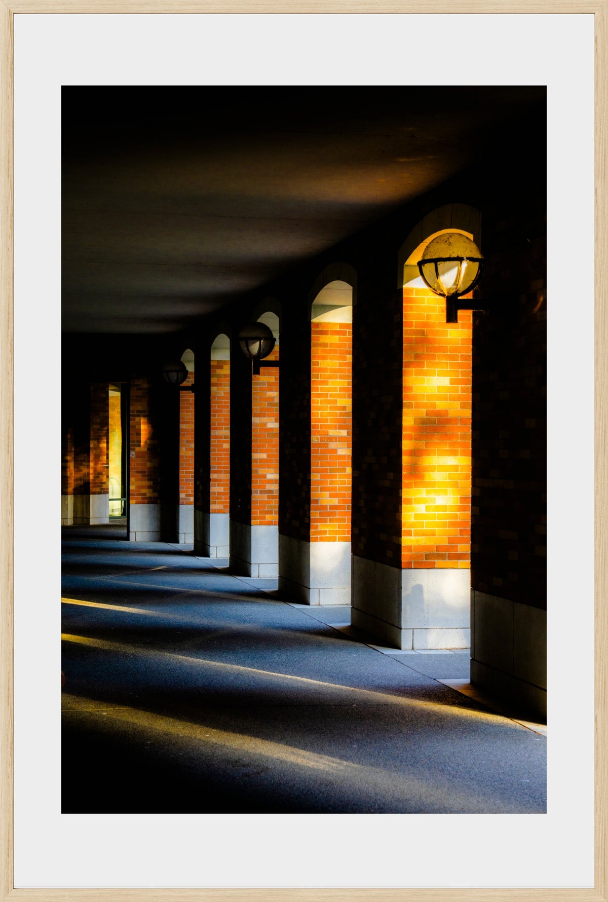 DATU 00_04 photographic print shown in a Natural Premium Oak frame with a white mat.
