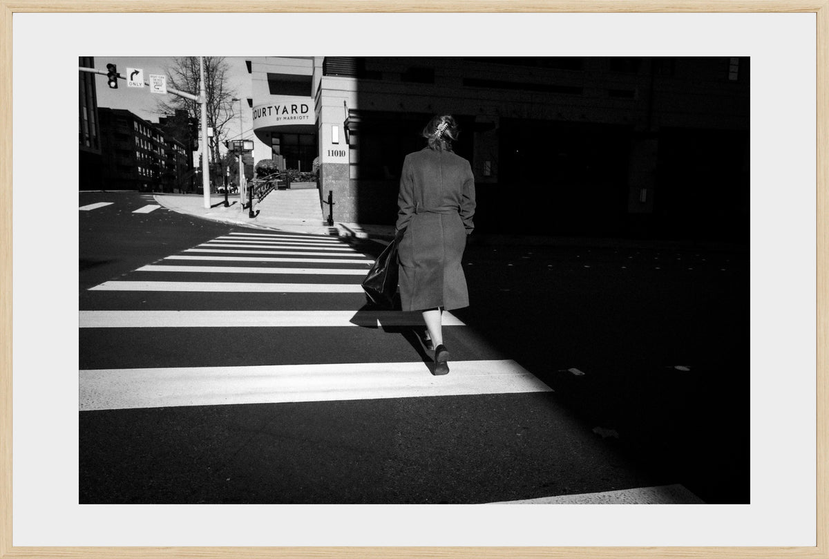 DATU 00_05 photographic print shown in a Natural Premium Oak frame with a white mat.
