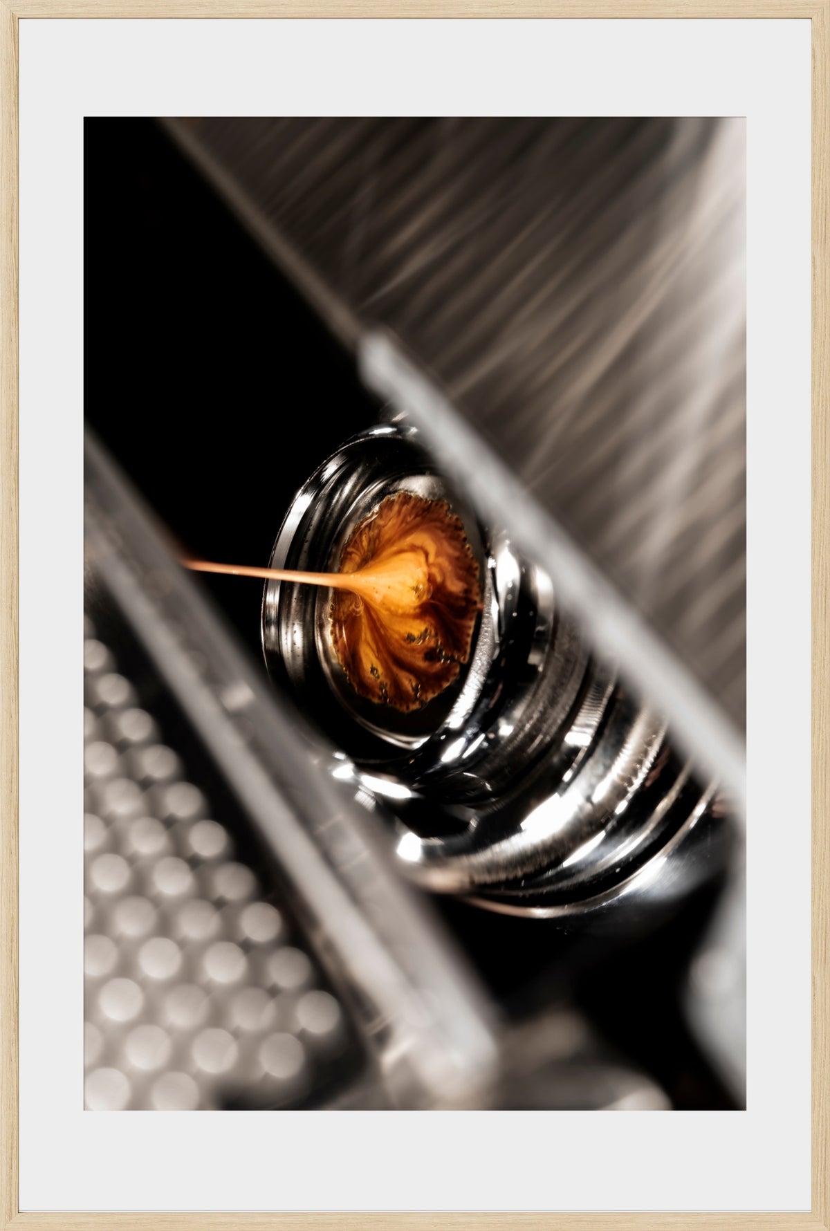 DATU 00_06 photographic print shown in a Natural Premium Oak frame with a white mat.