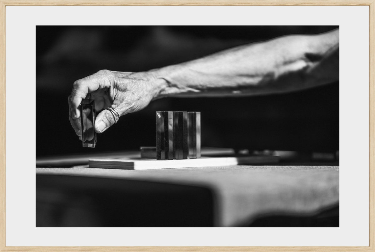 DATU 00_10 photographic print shown in a Natural Premium Oak frame with a white mat.