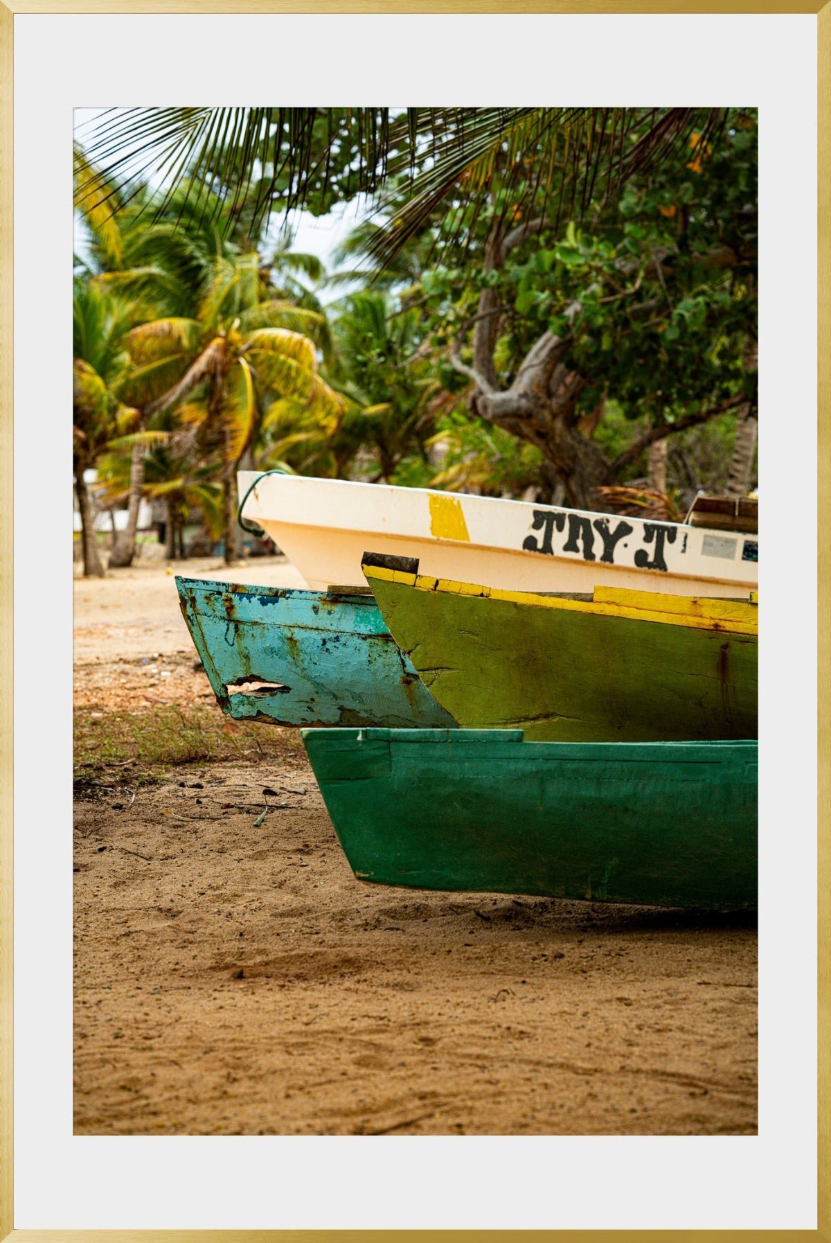 DATU 00_14 photographic print shown in a Gold Premium Metal frame with a white mat.