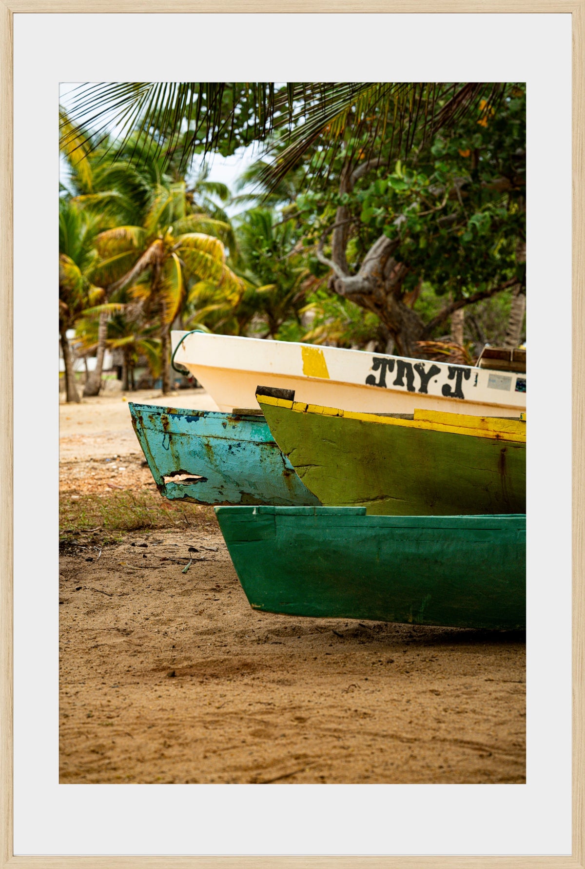 DATU 00_14 photographic print shown in a Natural Premium Oak frame with a white mat.