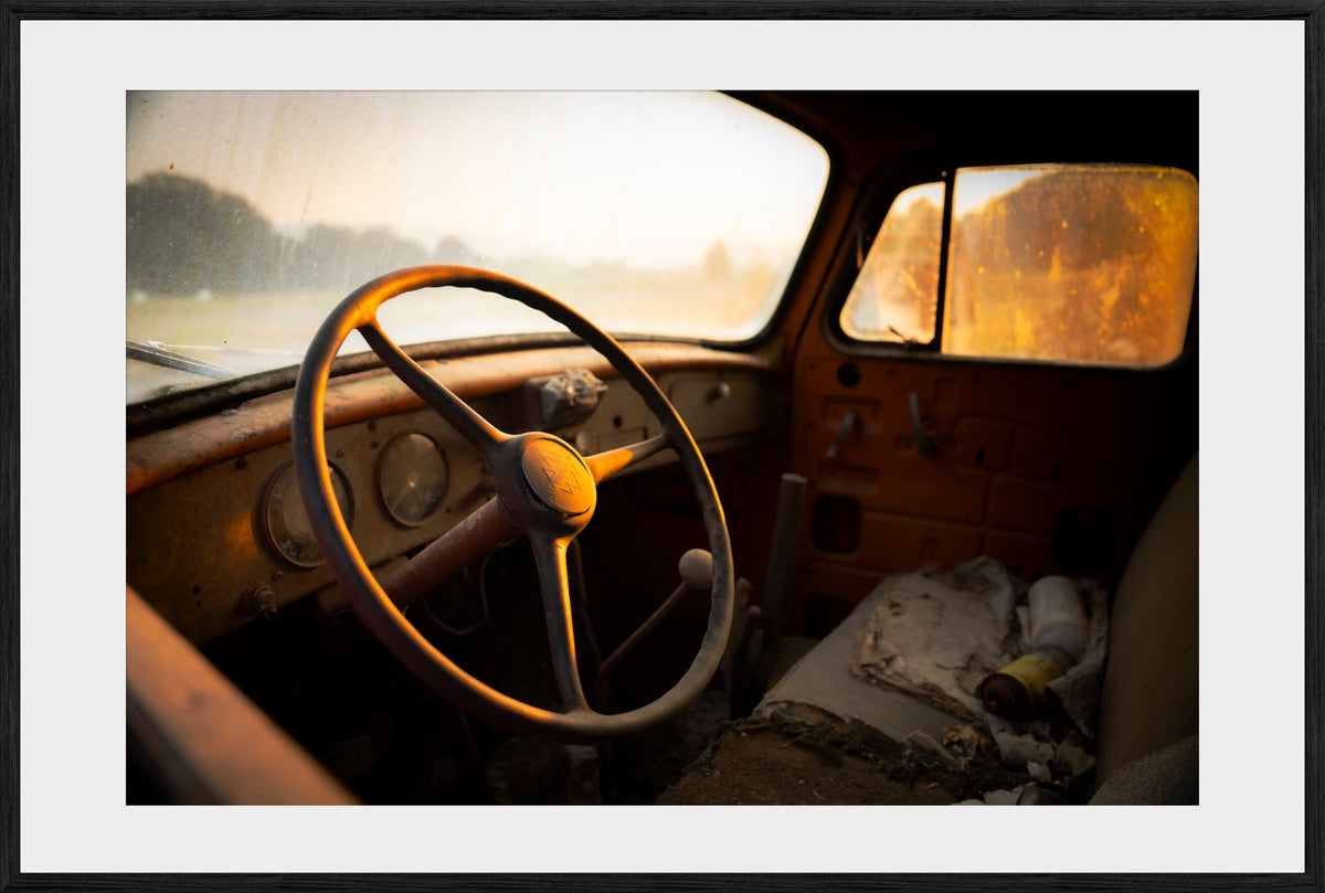 DATU 00_18 photographic print shown in a Black Premium Oak frame with a white mat.