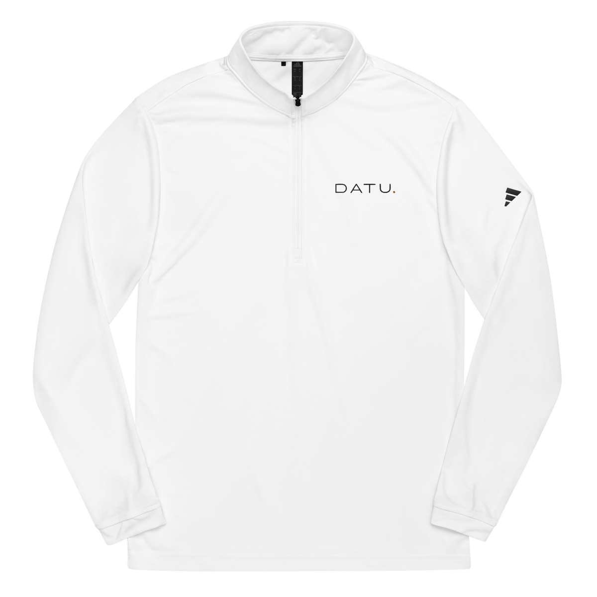 DATU Adidas Quarter-Zip Pullover — Light Tones — White, front view #color_white
