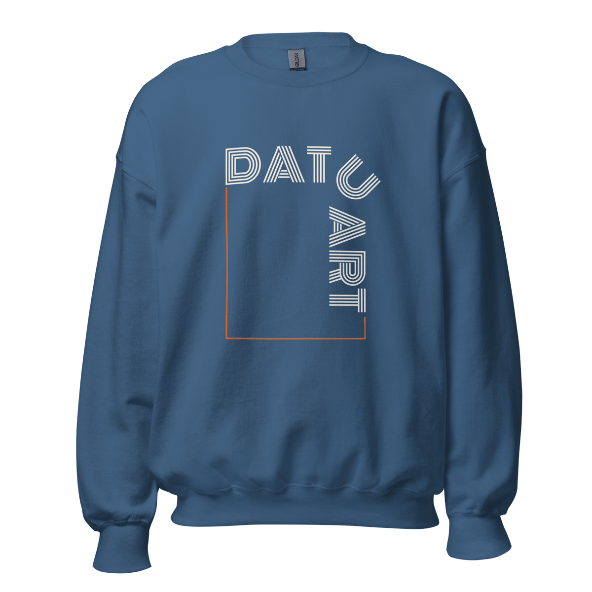 DATU Art Frame Sweatshirt — Indigo Blue, front view #color_indigo blue