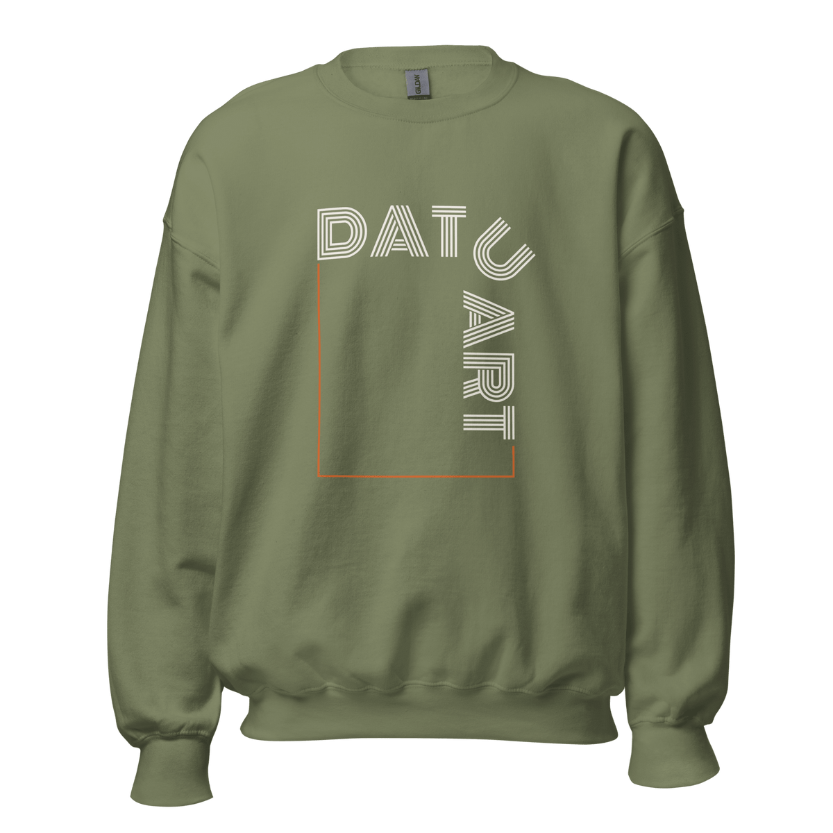 DATU Art Frame Sweatshirt — Military Green, front view #color_military green