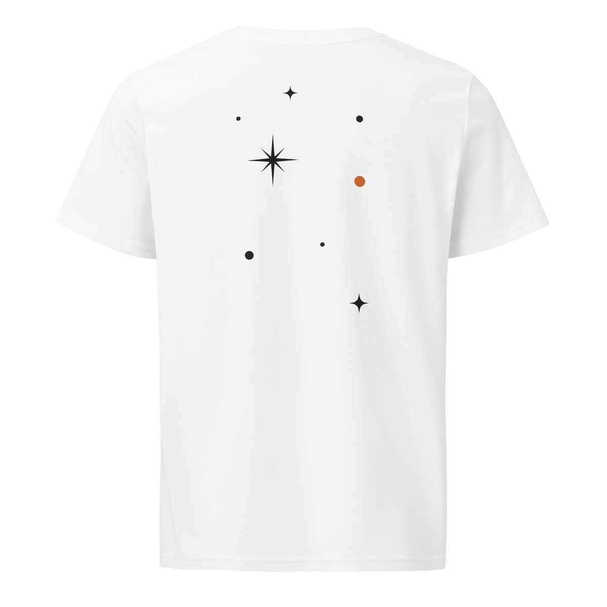 DATU Celestial Organic Tee — White, back view #color_white