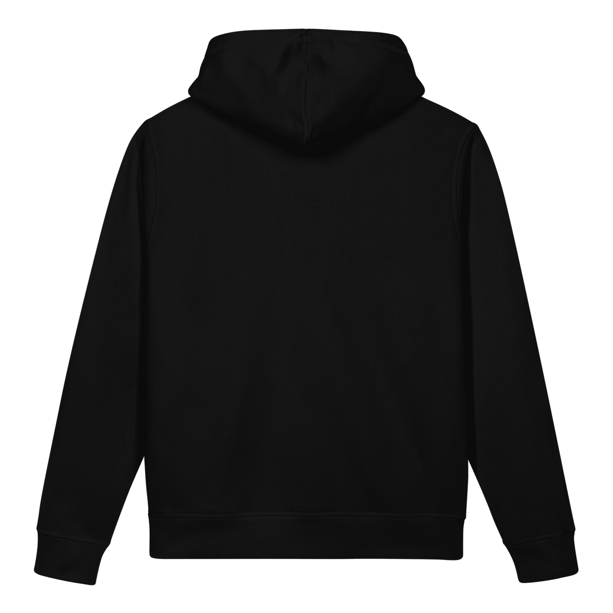 DATU Spectrum Organic Hoodie — Black, back view #color_black