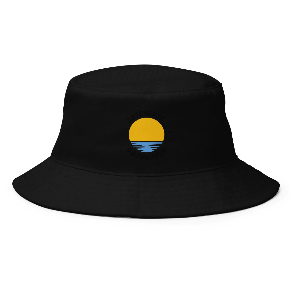 DATU Sunrise Bucket Hat — Black, front view #color_black
