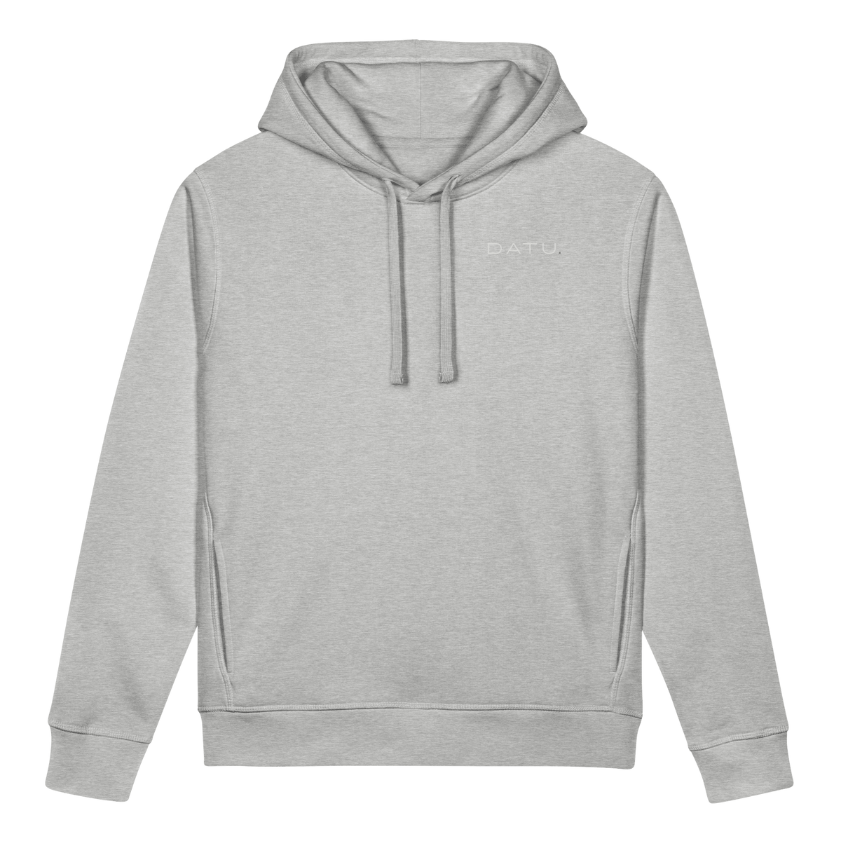 DATU Sunrise Organic Hoodie — Heather Grey, front view #color_heather grey