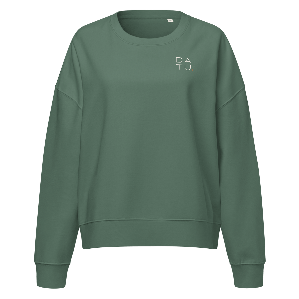 DATU Women’s Palm House Organic Crewneck — Green Bay, front view #color_green bay