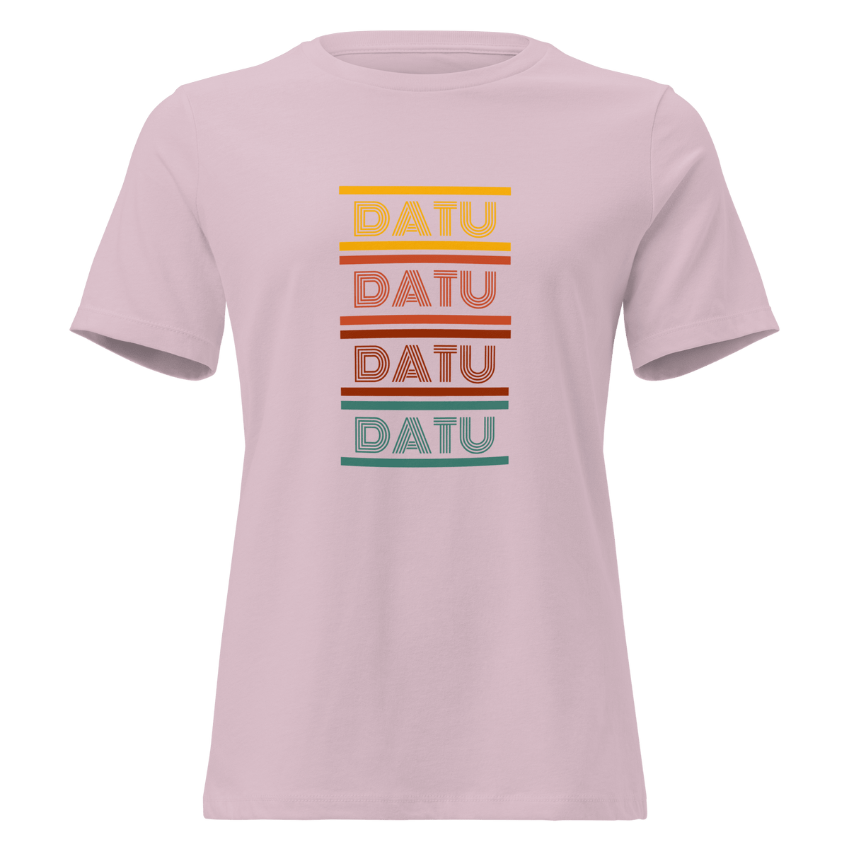 DATU Women’s Spectrum Relaxed Tee — Light Violet, front view #color_light violet