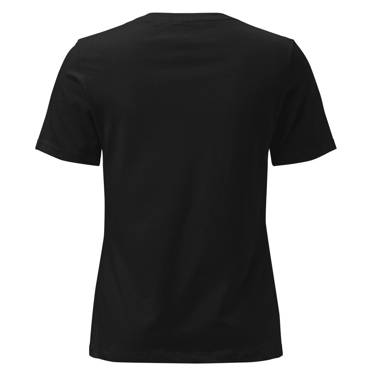 DATU Women’s Spectrum Relaxed Tee — Black, back view #color_black