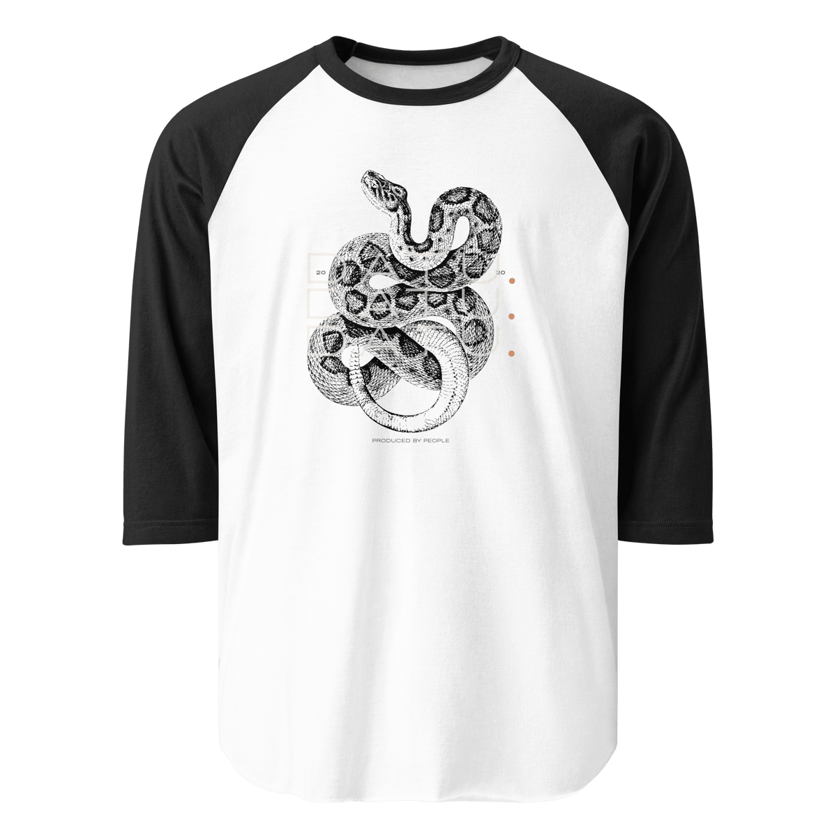 Serpent Baseball Raglan — product mockup